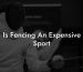 Is Fencing An Expensive Sport