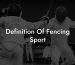 Definition Of Fencing Sport