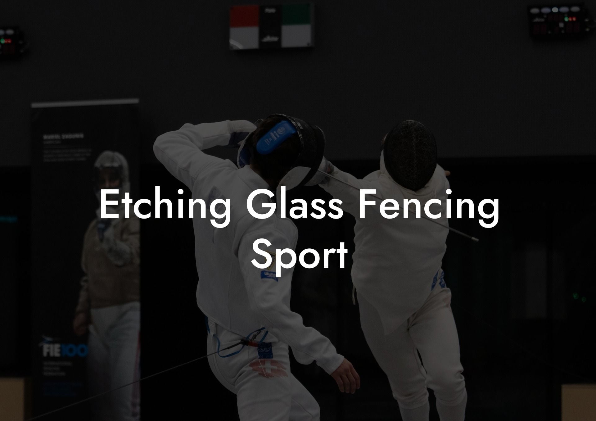 Etching Glass Fencing Sport