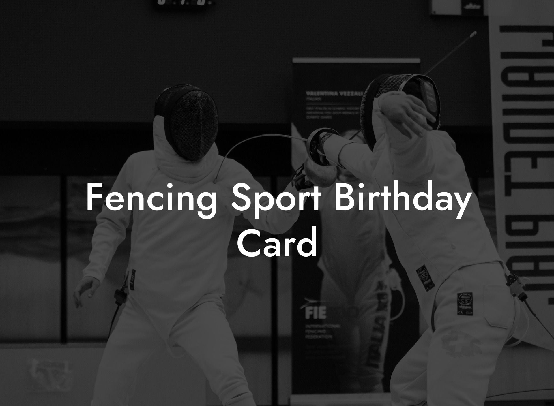 Fencing Sport Birthday Card