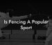 Is Fencing A Popular Sport