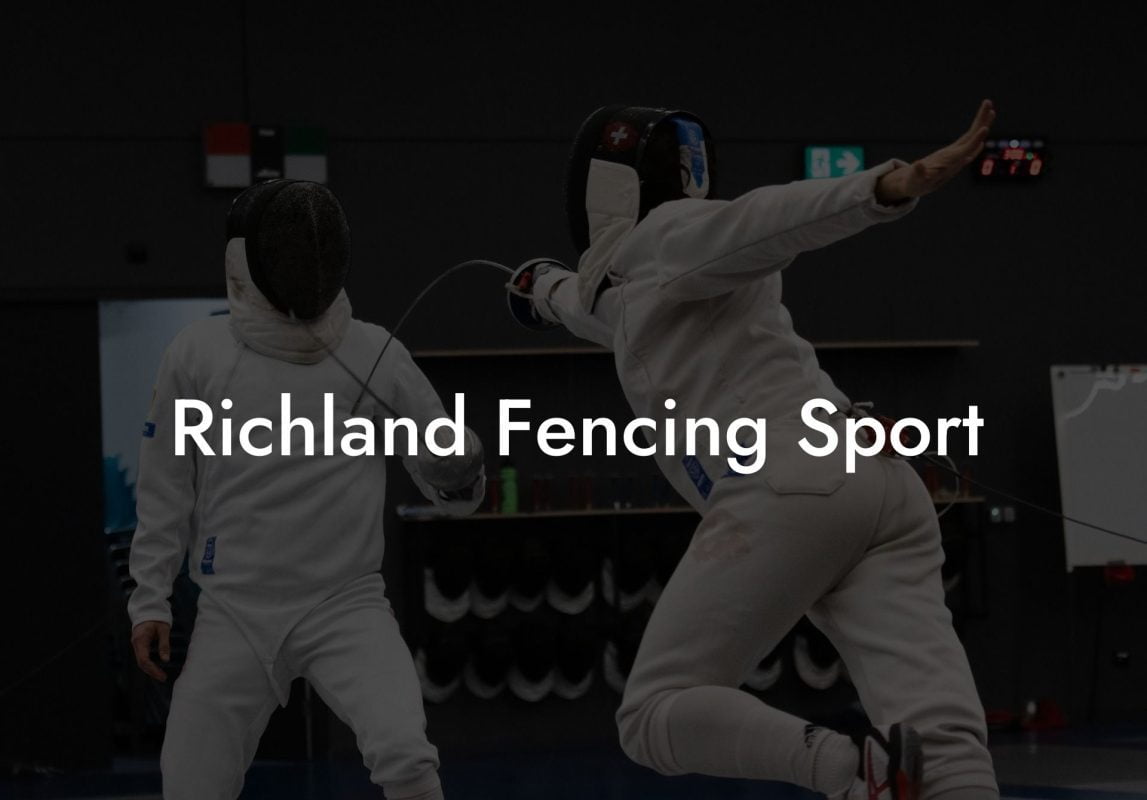 Richland Fencing Sport