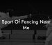 Sport Of Fencing Near Me