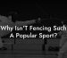 Why Isn'T Fencing Such A Popular Sport?